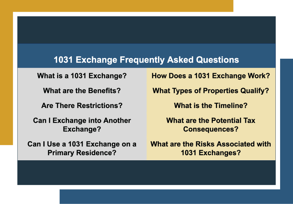 1031 Exchange FAQ